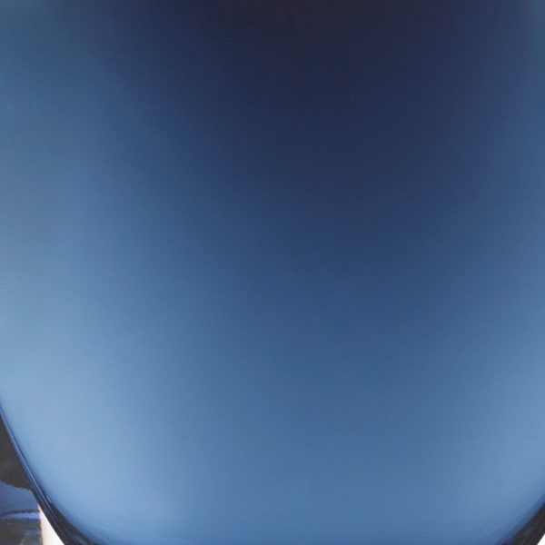 8 Mouth Blown Glass European Made Midnight Blue Pocket Shaped Vase - Image 5