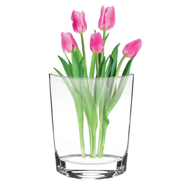 11 Mouth Blown Crystal European Made Pocket Shaped Vase - Image 3
