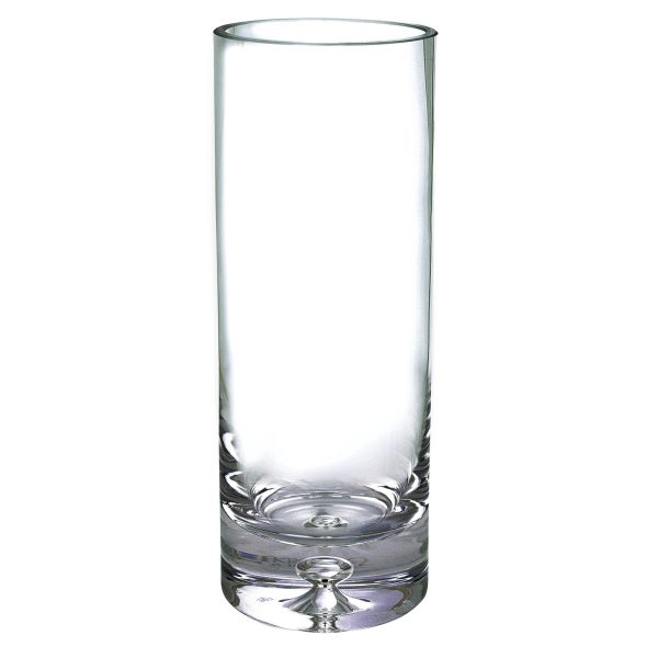 10.5 Mouth Blown Crystal European Made Cylinder Vase - Image 3