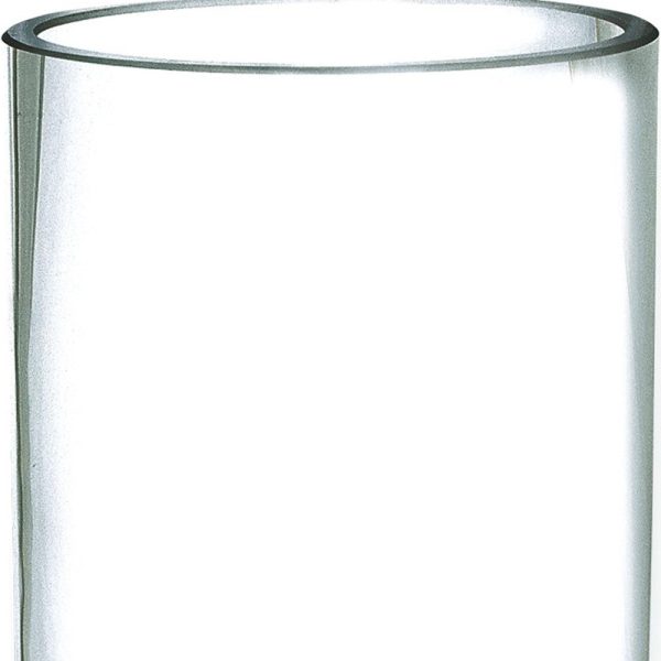 10.5 Mouth Blown Crystal European Made Cylinder Vase - Image 4
