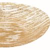9 Hand Crafted Glass Oval Gold Salad or Centerpiece Bowl - Image 2