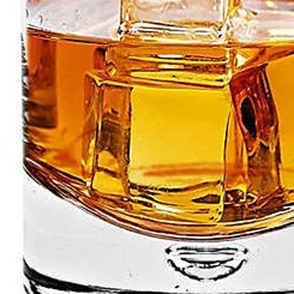 4 pc set Old Fashioned Lead Free Crystal Scotch Glass  8 oz - Image 2