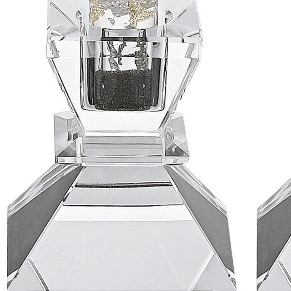 Hand Crafted Crystal Pair of Handcrafted Candle Holders - Image 4