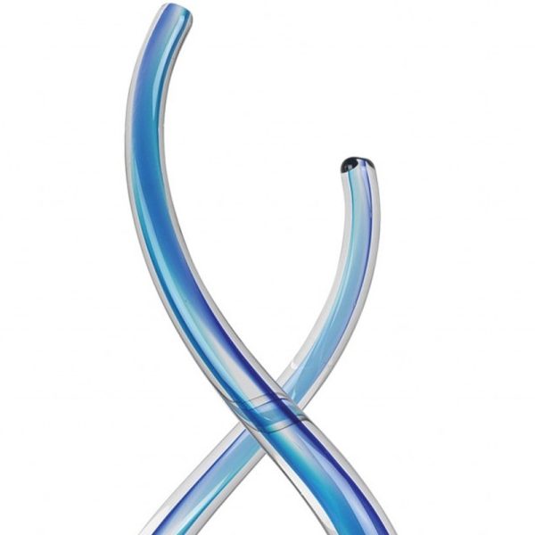 14 Contemporary Blue Art Glass Centerpiece - Image 4