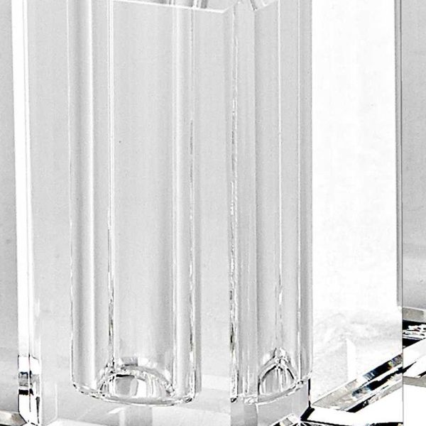 Handcrafted Optical Crystal and Silver Large Size Salt and Pepper Shakers - Image 5
