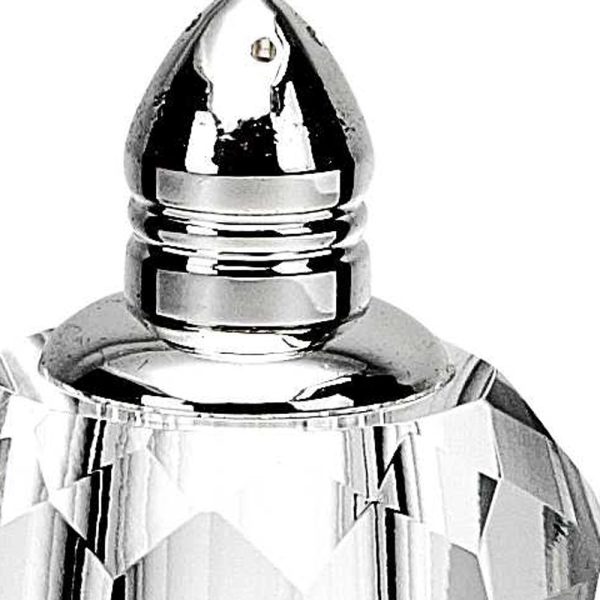 Handcrafted Optical Crystal and Silver Pair of Salt and Pepper Shakers - Image 5