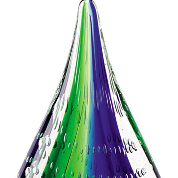12 Mouth Blown Teardrop Centerpiece on Crystal Base - Image 4