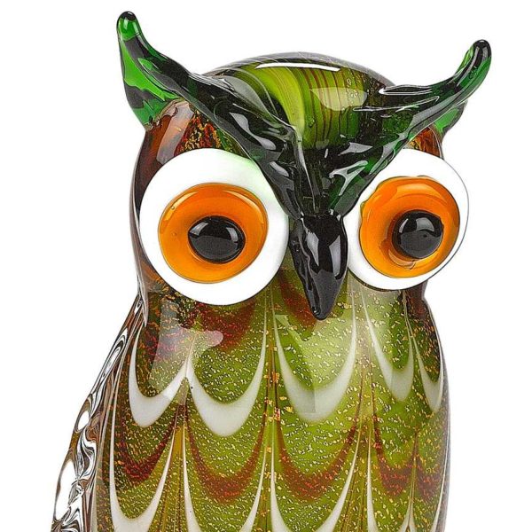 8 Mouth Blown Owl Art Glass - Image 2