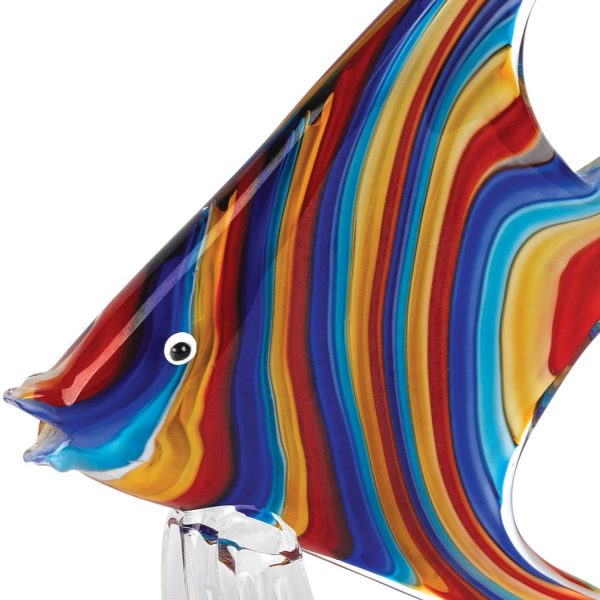 8 Mouth Blown Rainbow Tropical Fish Art Glass - Image 2