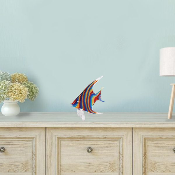 8 Mouth Blown Rainbow Tropical Fish Art Glass - Image 3
