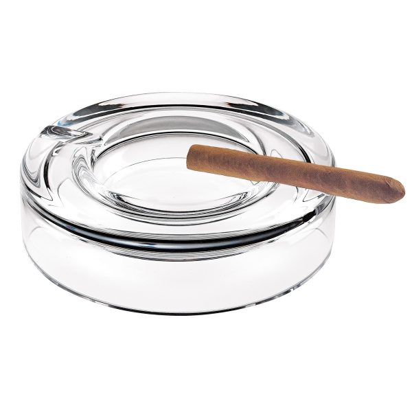 Mouth Blown European Crystal Cigar Ash Tray - Image 2