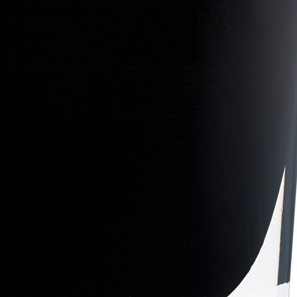 8 Mouth Blown Crystal European Made Lead Free Jet Black Pocket Shaped Vase - Image 5