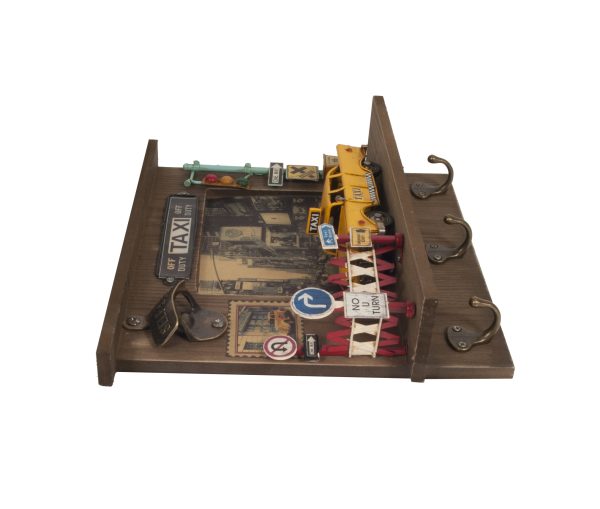 Shadow Box with 3 Metal Keychain Hooks - Image 3