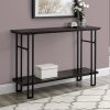 48" Rectangular GreywithBlack Metal Hall Console Accent Table - Image 3