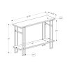 48" Rectangular GreywithBlack Metal Hall Console Accent Table - Image 4