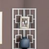 62" Bookcase WhiteandWhite Metal Corner Etagere with 4 shelves - Image 2