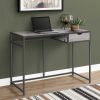 42" Gray Rectangular Computer Desk - Image 3