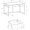 42" Gray Rectangular Computer Desk - Image 4