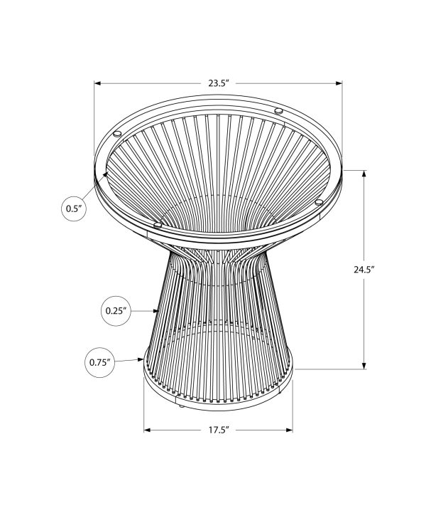 Stainless Steel with Tempered Glass Accent Table - Image 4