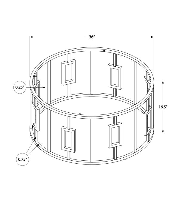 Glam Chrome and Glass Round Coffee Table - Image 4
