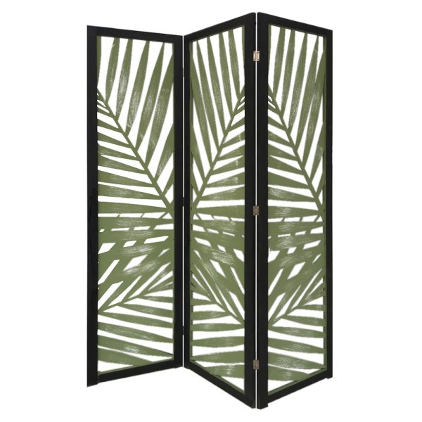 3 Panel Green Room Divider with Tropical leaf - Image 5