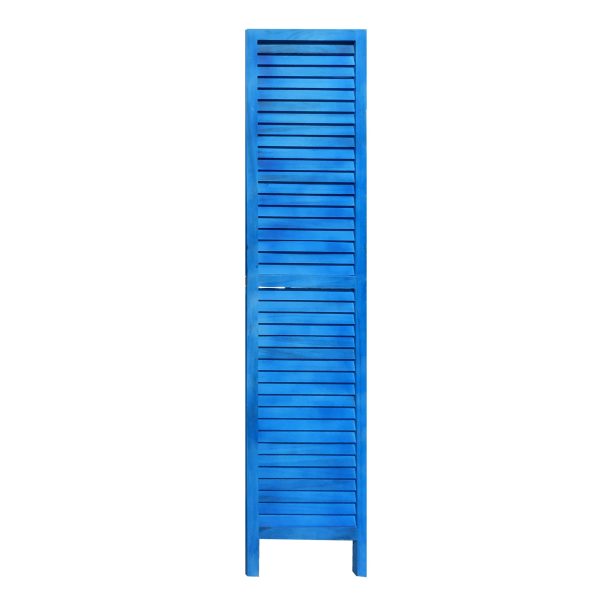 3 Panel Light Blue Shutter Screen Room Divider - Image 2