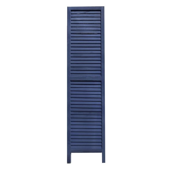 3 Panel Dark Blue Shutter Screen Room Divider - Image 2