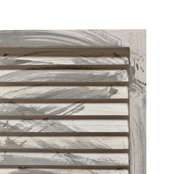 3 Panel Washed Grey Shutter Screen Room Divider - Image 2