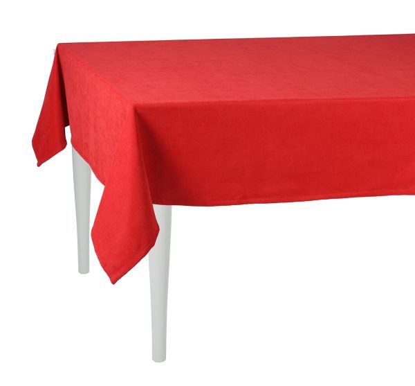 70" Merry Christmas Rectangle Tablecloth in  Red - Image 2