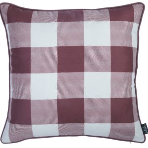 Set of 4 18" Thanksgiving Gingham Throw Pillow Cover in Multicolor