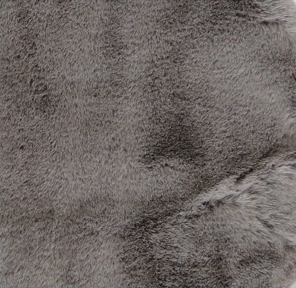 Luxe Faux Rabbit Fur Rectangular Rug 3' x 5'   - Grey - Image 3