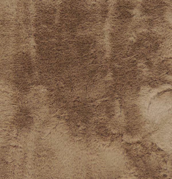 Luxe Faux Rabbit Fur Rectangular Rug 3' x 5'   - Taupe - Image 3