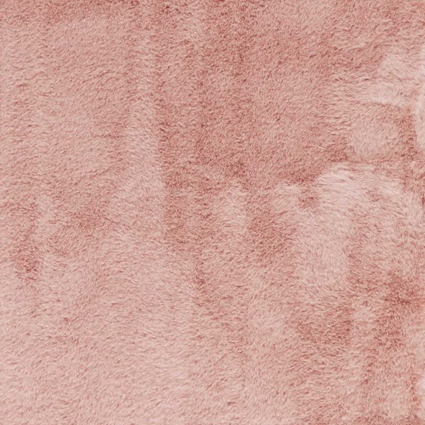 Luxe Faux Rabbit Fur Rectangular Rug 3' x 5'   - Blush Pink - Image 3