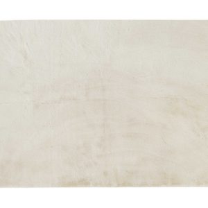 Luxe Faux Rabbit Fur Rectangular Rug 5' x 8'   - Ivory