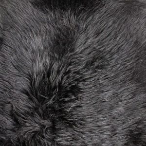 2' x 3' Black New Zealand Natural Sheepskin Rug