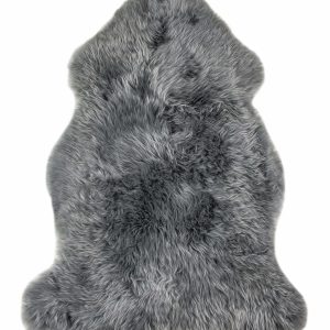 2' x 3' Warm Gray New Zealand Natural Sheepskin Rug