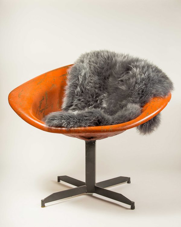 2' x 3' Warm Gray New Zealand Natural Sheepskin Rug - Image 3