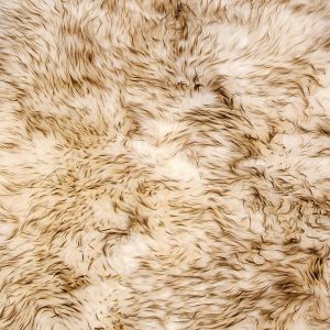 2' x 3' Dark Cream New Zealand Natural Sheepskin Rug