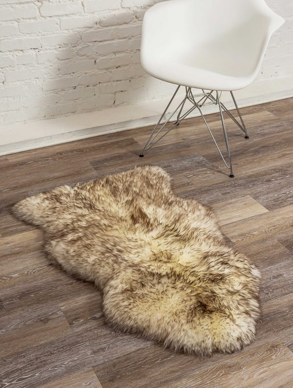 2' x 3' Dark Cream New Zealand Natural Sheepskin Rug - Image 3