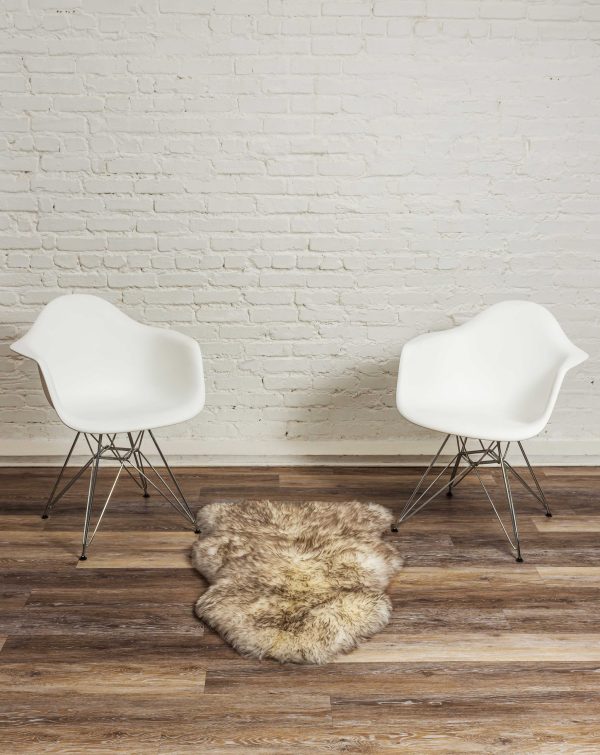 2' x 3' Dark Cream New Zealand Natural Sheepskin Rug - Image 4