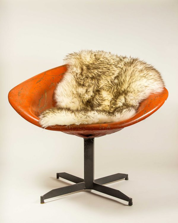 2' x 3' Dark Cream New Zealand Natural Sheepskin Rug - Image 5