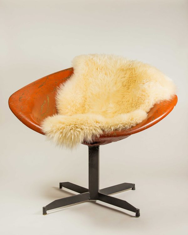 2' x 3' Cream New Zealand Natural Sheepskin Rug - Image 5