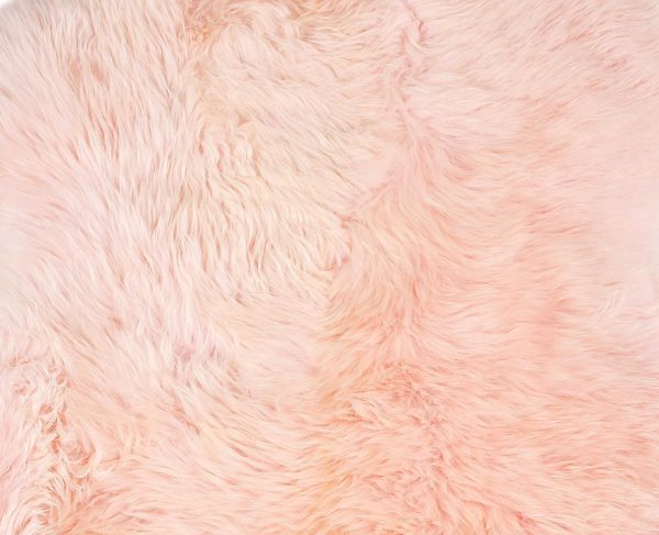 2' x 3' Rose New Zealand Natural Shearling Sheepskin Rug - Image 2