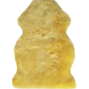 2' x 3' Yellow New Zealand Natural Sheepskin Rug