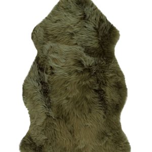 2' x 3' Khaki Green  New Zealand Natural Sheepskin Rug