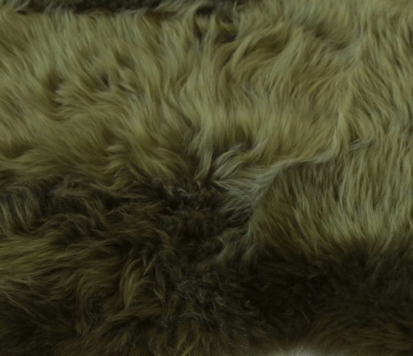 2' x 3' Khaki Green  New Zealand Natural Sheepskin Rug - Image 2