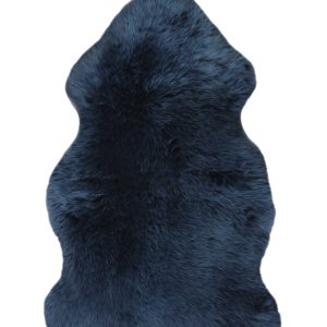 2' x 3' Navy New Zealand Natural Sheepskin Rug