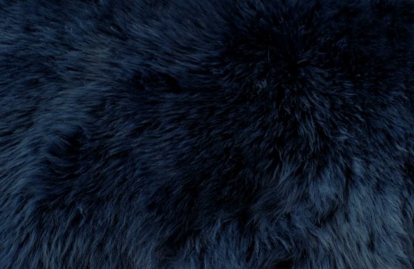 2' x 3' Navy New Zealand Natural Sheepskin Rug - Image 2