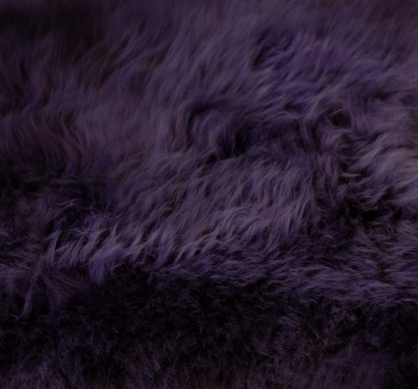 2' x 3' Purple New Zealand Natural Sheepskin Rug - Image 2