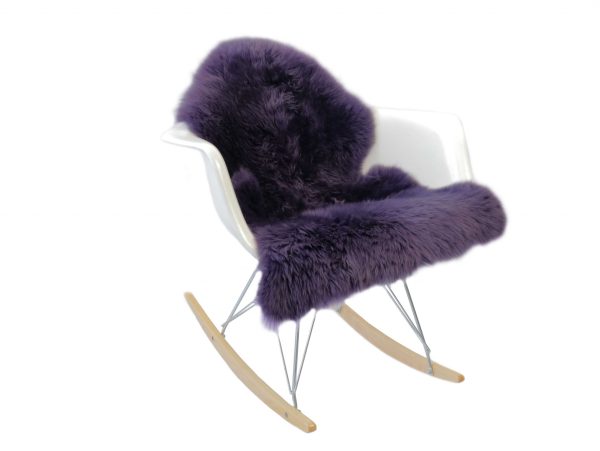 2' x 3' Purple New Zealand Natural Sheepskin Rug - Image 3